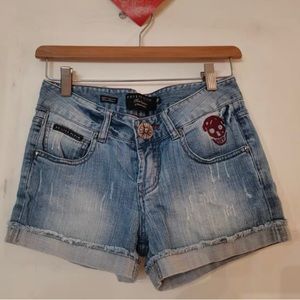 Philipp Plein skull denim shorts 25